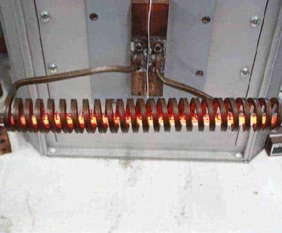Induction annealing copper wire