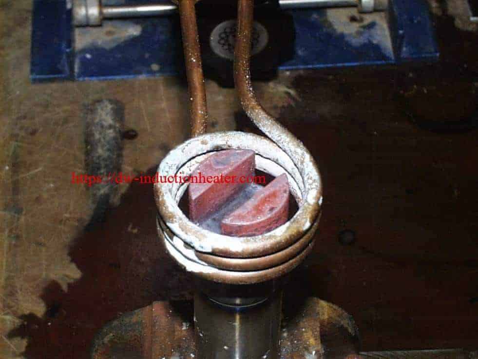 Induction annealing shaft end