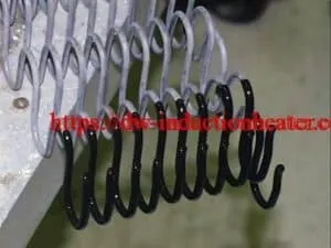 induction heating springs for coating