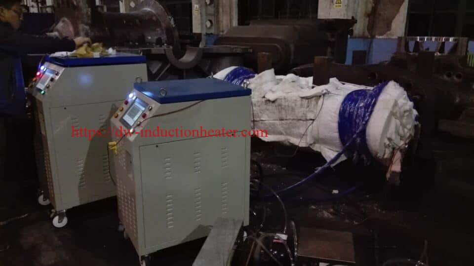 Induction preheating pipeline machine