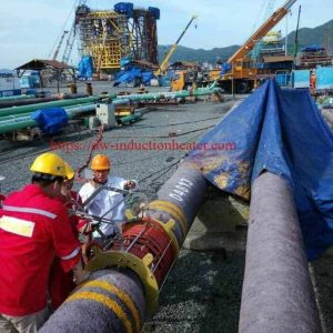 Induction heating pipeline coating machine