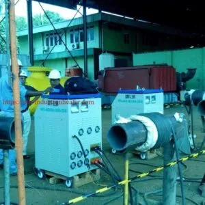 Pipeline preheat welding machine