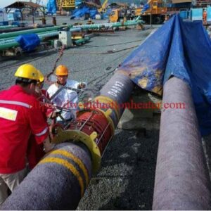 Pipeline heating spray paint coating