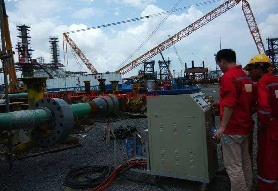 Hot heating pipe coating system