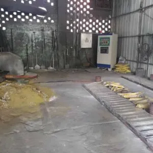 melting bronze furnace with induction