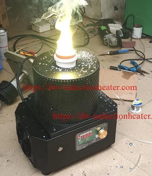 small gold melting furnace with medium frequency melting