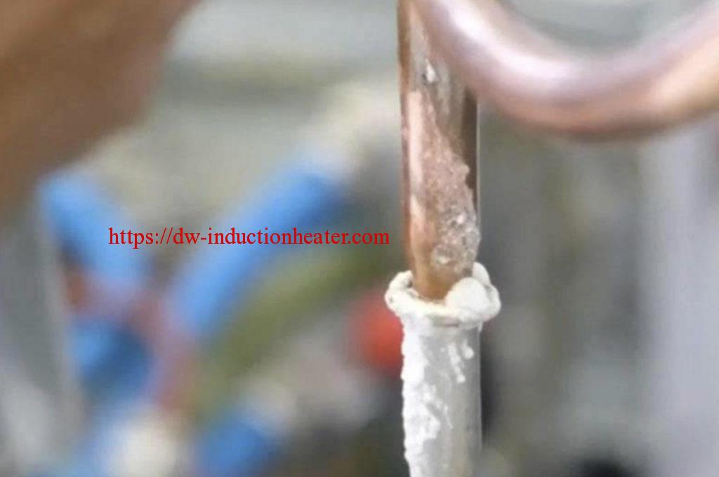 Induction brazing copper tube
