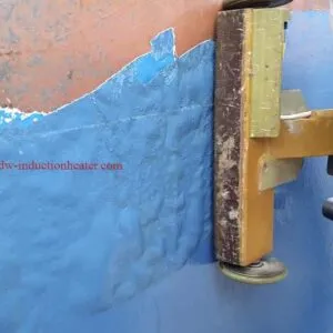 Induction thermal stripping paint and coating process