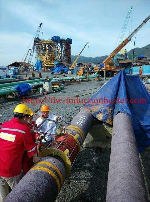curing coating of pipeline with induction heating