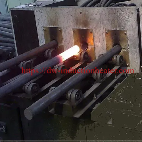induction bar end heating furnace for heating billets and rods