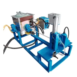 Small Induction Melting and Continuous Copper Rod Bar Plate Strip Wire Casting Furnace